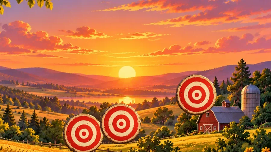 Targets swinging across the field on level 2